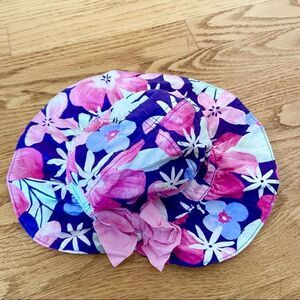 🍭6/$30 Gymboree floral sunhat with Velcro strap - 6-12 m baby girl